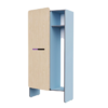Шкаф для верхней одежды персонала во входную группу из коллекции мебели «НЕГА» (голубой) - «globural.ru» - Воркута