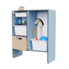 Шкаф для игрушек во входную группу из коллекции мебели «НЕГА» (цвет голубой) - «globural.ru» - Воркута