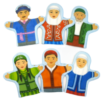 Набор рукавичек "Семья казахская" - «globural.ru» - Воркута