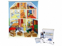 Магнитно-маркерный плакат "Квартира" с набором магнитных карточек + методические рекомендации (иностранный язык) - «globural.ru» - Воркута