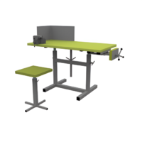 Верстак ученический комбинированный с тисками и струбциной, с защитным экраном и табуретом - «globural.ru» - Воркута