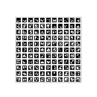 Поле aruco-меток, не бликующая поверхность 101 метка - «globural.ru» - Воркута