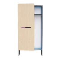 Шкаф для верхней одежды персонала во входную группу из коллекции мебели «НЕГА» (голубой) - «globural.ru» - Воркута