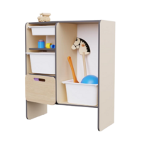 Шкаф для игрушек во входную группу из коллекции мебели «НЕГА» (цвет бежевый) - «globural.ru» - Воркута