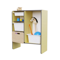 Шкаф для игрушек во входную группу из коллекции мебели «НЕГА» (цвет желтый) - «globural.ru» - Воркута