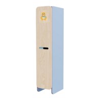 Детский шкафчик с одной секцией для входной группы из коллекции мебели «НЕГА» (голубой) - «globural.ru» - Воркута