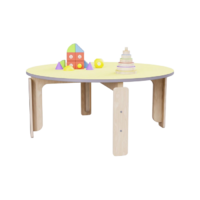 Круглый растущий стол из коллекции «НЕГА» р.гр.  0-1 (цвет желтый) - «globural.ru» - Воркута