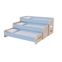 Раздвижная кровать 3 секции в спальную зону из коллекции «НЕГА» (цвет голубой) - «globural.ru» - Воркута