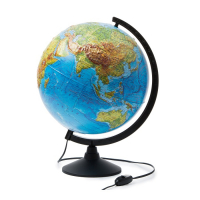 Глобус Земли физический  с подсветкой D=320 мм - «globural.ru» - Воркута