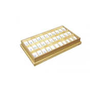 Английский алфавит на пластиковых табличках. Синий. Прописные буквы. 20/20 штук. - «globural.ru» - Воркута