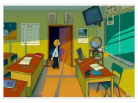 Магнитно-маркерный плакат "Классная комната" с набором магнитных карточек + методические рекомендации (иностранный язык) - «globural.ru» - Воркута