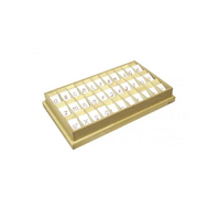 Английский алфавит на пластиковых табличках. Красный. Прописные буквы. 20/20 штук. - «globural.ru» - Воркута