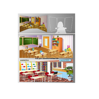 Стенд для сюжетно-ролевых игр 2-х сторонний (класс, библиотека) - «globural.ru» - Воркута