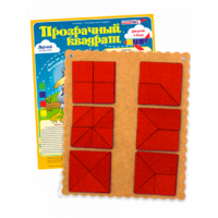 Прозрачный квадрат Ларчик (ковролин, красный)   - «globural.ru» - Воркута