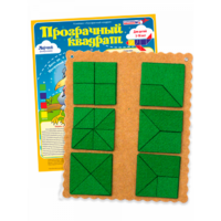 Прозрачный квадрат Ларчик (ковролин, зеленый)      - «globural.ru» - Воркута