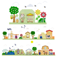 Набор декоративно-развивающих панелей "Деревенька" - «globural.ru» - Воркута