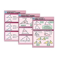 Комплект таблиц по геометрии "Планиметрия. Треугольники" (14 табл., формат А1, лам.) - «globural.ru» - Воркута