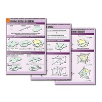 Комплект таблиц по геометрии "Стереометрия. Взаимное расположение фигур в пространстве" (8 табл., А1,лам) - «globural.ru» - Воркута