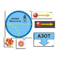 Модель-аппликация "Открытие протона и нейтрона" (ламинированная) - «globural.ru» - Воркута