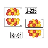Модель-аппликация "Деление урана. Цепная ядерная реакция" (ламинированная) - «globural.ru» - Воркута