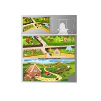 Стенд для сюжетно-ролевых игр 2-х сторонний (Зоопарк, ферма) - «globural.ru» - Воркута