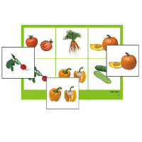 Лото "Овощи" (4 планшета, 24 карточки, цветное, ламинированное) - «globural.ru» - Воркута