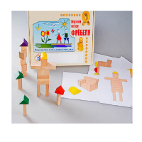 Игровой набор Фребеля "Конструктор деревянный без соединений-3" (Серия "Эксперимент") - «globural.ru» - Воркута