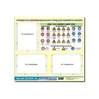 Стенд "Правила техники безопасности в кабинете физики" (75х70, 3 кармана) - «globural.ru» - Воркута