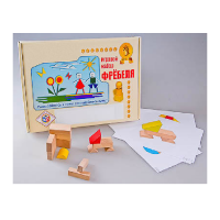 Игровой набор Фребеля "Конструктор деревянный без соединений-1" (Серия "Эксперимент") - «globural.ru» - Воркута