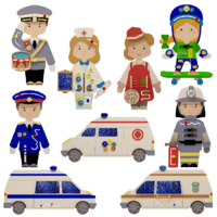 Набор бизибордов «Профессии и спецавтомобили» - «globural.ru» - Воркута