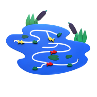 Сенсомоторное декоративно-развивающее панно "Река" - «globural.ru» - Воркута