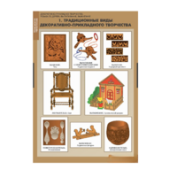 Технология. Декоративно-прикладное творчество. Резьба по дереву. Выпиливание. Выжигание (комплект таблиц) - «globural.ru» - Воркута