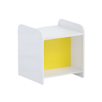 Стеллаж для пособий 6 (белый/желтый)  - «globural.ru» - Воркута