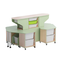 Модуль-стеллаж "Робот-Робик 002" (бук/фисташковый) - «globural.ru» - Воркута