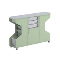 Стеллаж Робик 002 (серый/фисташковый) - «globural.ru» - Воркута