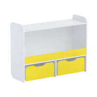 Стеллаж для игрушек и пособий "Росток 1" (белый/желтый) - «globural.ru» - Воркута