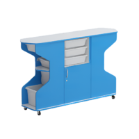 Стеллаж Робик 002 (синий/белый) - «globural.ru» - Воркута