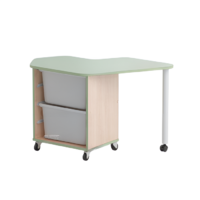 Стол детский правый Робик 002 (бук/фисташковый)  - «globural.ru» - Воркута