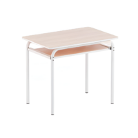 Стол компьютерный на металлокаркассе (бук/белый) - «globural.ru» - Воркута