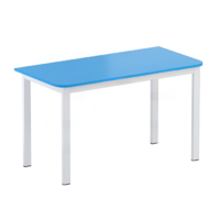 Стол каркасный составной два угла столешницы скруглены (синий/белый) - «globural.ru» - Воркута