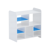 Стеллаж для пособий 2 (белый/синий) - «globural.ru» - Воркута