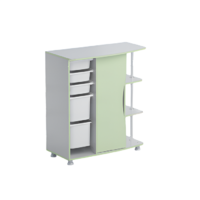 Стеллаж правый Робик 001 (серый/фисташковый) - «globural.ru» - Воркута