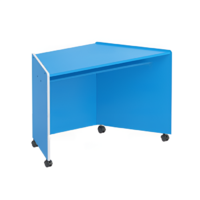 Стол-трапеция корпусной (синий/белый) - «globural.ru» - Воркута