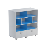 Шкаф-стеллаж (серый/синий) - «globural.ru» - Воркута