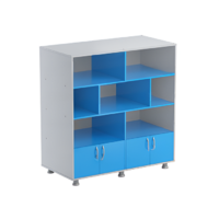 Шкаф-стеллаж (синий/серый) - «globural.ru» - Воркута