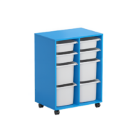 Тумба мобильная для пособий (синий) - «globural.ru» - Воркута