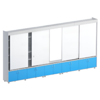 Раздвижная система аудиторных досок (серый/синий) - «globural.ru» - Воркута