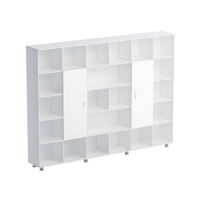 Шкаф-стеллаж 2 дверки (бук/белый) - «globural.ru» - Воркута