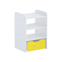 Стеллаж для пособий 5 (белый/желтый) - «globural.ru» - Воркута