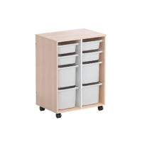 Тумба мобильная для пособий (бук/белый) - «globural.ru» - Воркута